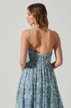 Floral Pleated Midi Dress 18 Floral Pleated Midi Dress -Astr The Label Shop ADR101774 BLUEFLORAL 5