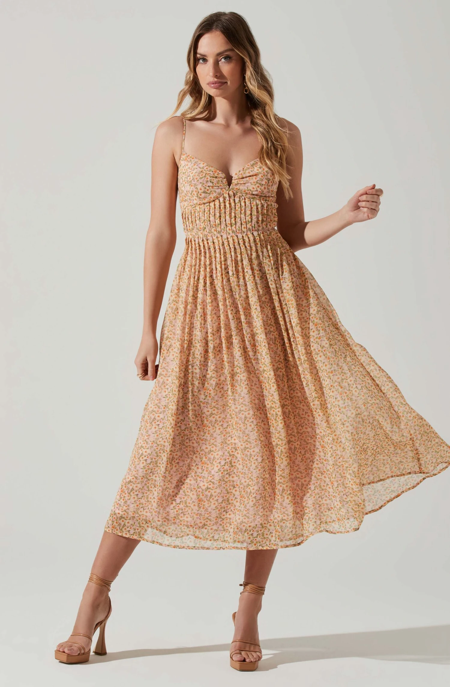Floral Pleated Midi Dress 9 Floral Pleated Midi Dress - Image 7