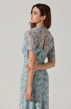 Flutter Sleeve Open Back Maxi Dress -Astr The Label Shop ADR101803 LIGHTBLUEMULTIFRL 6