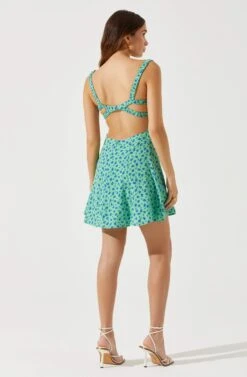 Sweetheart Neck Open Back Mini Dress 19 Sweetheart Neck Open Back Mini Dress -Astr The Label Shop ADR101821 GREENBLUEFLORAL 5