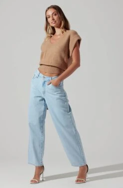 Checkered Sweater Vest 17 Checkered Sweater Vest -Astr The Label Shop ALT16416 CI TAUPE 2