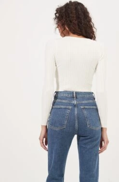 Lottie Pearl Button Cardigan -Astr The Label Shop AMB WS 176 IVORY 6