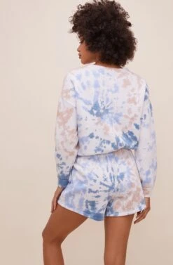 Prism Tie Dye Sweatshort -Astr The Label Shop AP7199 BLUE PINKTIEDYE 6