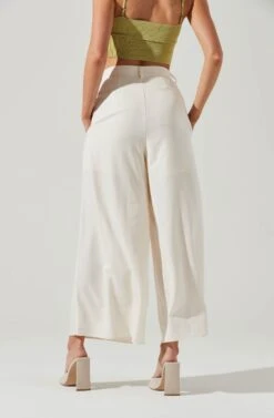 Pleated Front Wide Leg Trouser -Astr The Label Shop AP7224 CREAM5 1213