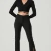 Slit Front Pant 2 Slit Front Pant -Astr The Label Shop AP7227 BLACK 1