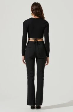 Slit Front Pant -Astr The Label Shop AP7227 BLACK 3