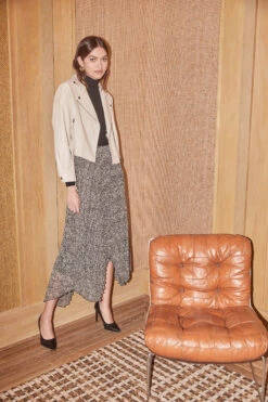 Animal Instinct Pleated Midi Skirt -Astr The Label Shop ASTR FALL21 PT2 34313 edited