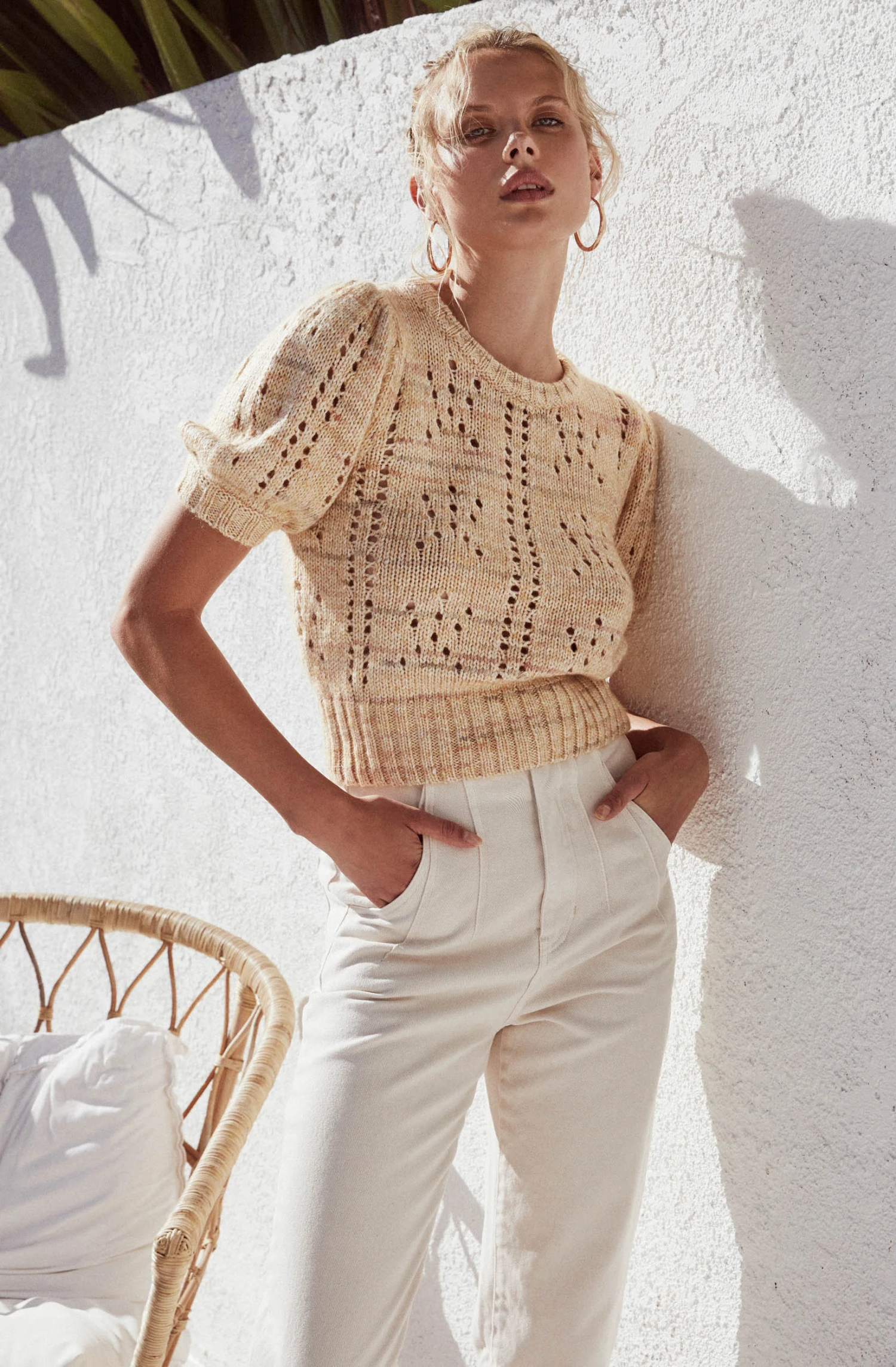 Songstress Pointelle Short Sleeve Sweater 8 Songstress Pointelle Short Sleeve Sweater - Image 6