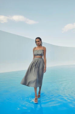 Terra Bella High Waist Midi Skirt -Astr The Label Shop ASTR SPR22 PT1 2172