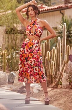 Nava Floral Midi Skirt 13 Nava Floral Midi Skirt -Astr The Label Shop ASTR SUMMER23 1318