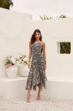 Malvina One Shoulder Floral Midi Dress 17 Malvina One Shoulder Floral Midi Dress -Astr The Label Shop ASTR 060720233452