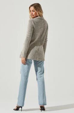 Tweed Oversized Blazer 13 Tweed Oversized Blazer -Astr The Label Shop AT12897 CREAM BLACK 5