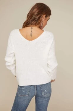 Twist Back Sweater -Astr The Label Shop AT13233 WHITE 15
