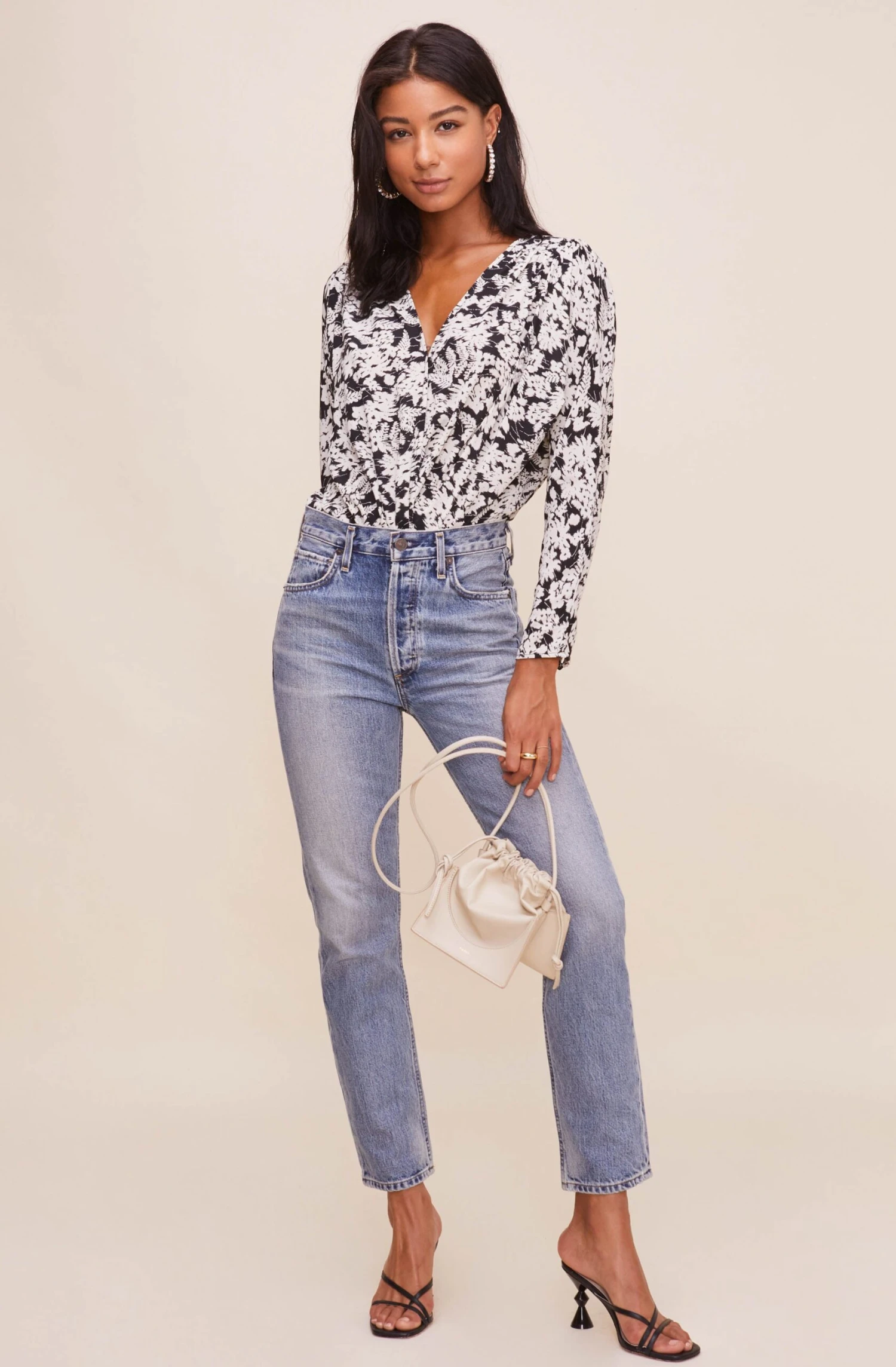 Drape Front Long Sleeve Bodysuit 4 Drape Front Long Sleeve Bodysuit - Image 2