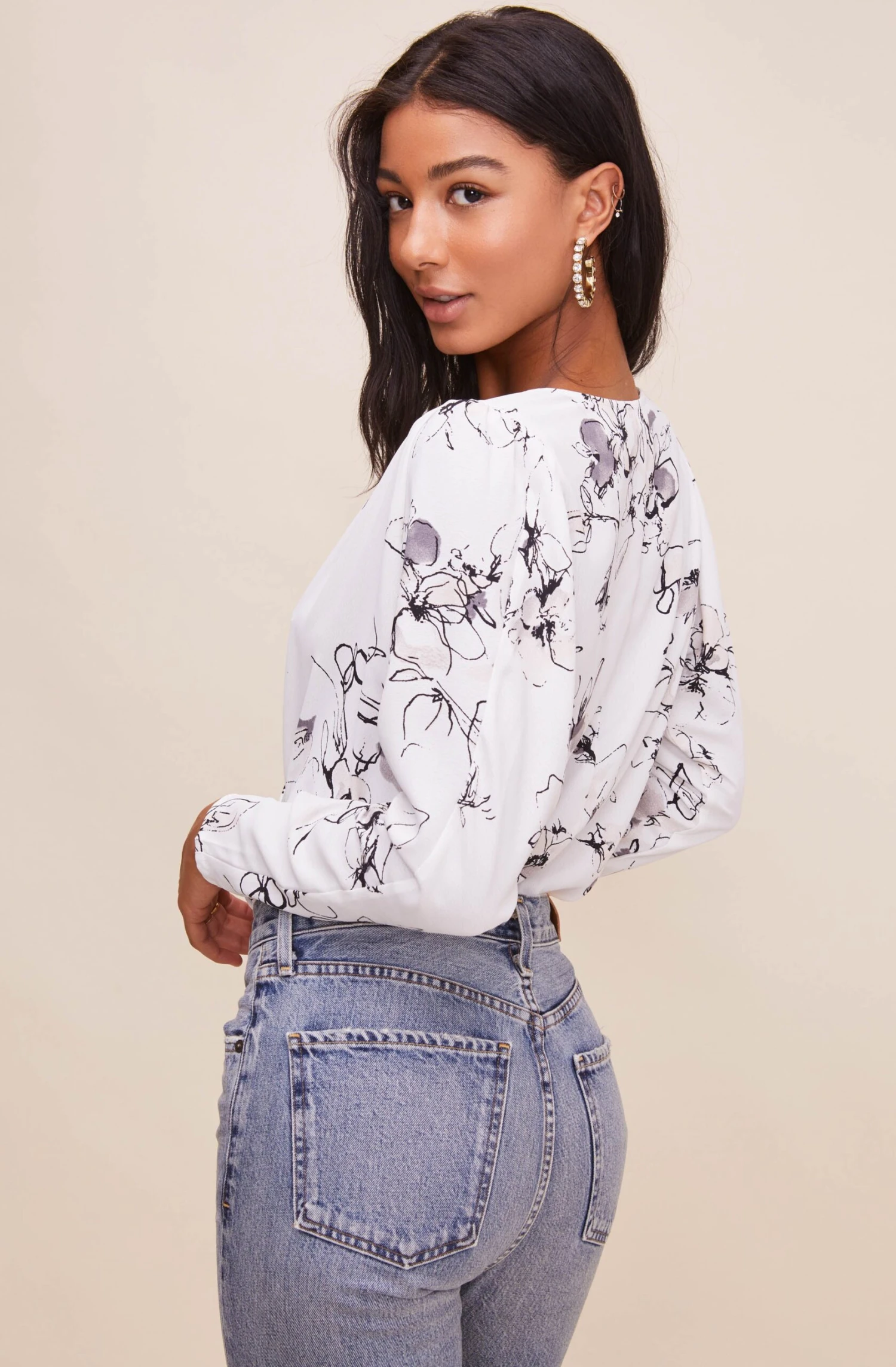 Drape Front Long Sleeve Bodysuit 18 Drape Front Long Sleeve Bodysuit - Image 16