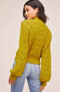 Pointelle Sweater -Astr The Label Shop AT15454B CITRON YELLOW 6