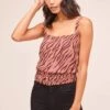 Cross Back Top 1 Cross Back Top -Astr The Label Shop AT15556B MAUVE ZEBRA PRINT 2