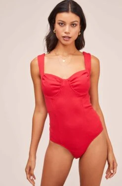 Bardot Bodysuit -Astr The Label Shop AT15562 RED 3