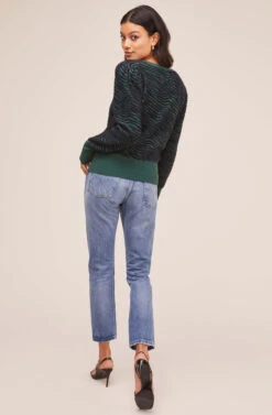 Tiger Pullover Sweater -Astr The Label Shop AT15617 HUNTER GREEN 3