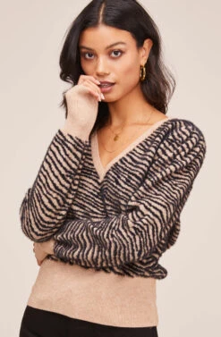 Tiger Pullover Sweater -Astr The Label Shop AT15617 TAUPE 2