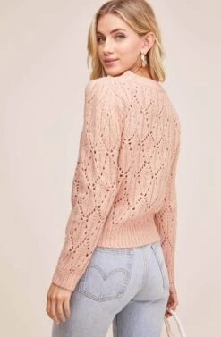 Dee Dee Pointelle Sweater -Astr The Label Shop AT15622 BLUSH 5