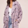 Cozy Coat -Astr The Label Shop AT15630 PURPLE BLUE PLAID 4