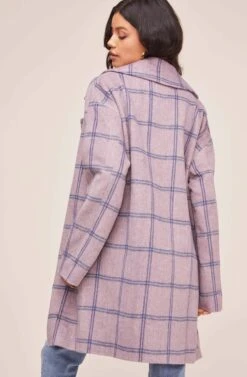 Cozy Coat -Astr The Label Shop AT15630 PURPLE BLUE PLAID 6