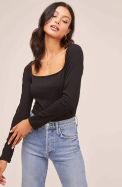 Raegan Bodysuit -Astr The Label Shop AT15694 BLACK 3