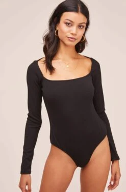 Raegan Bodysuit -Astr The Label Shop AT15694 BLACK 4