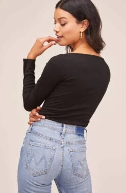 Raegan Bodysuit -Astr The Label Shop AT15694 BLACK 6