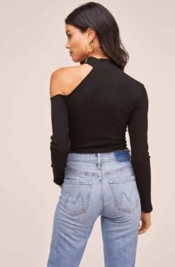 Junction Long Sleeve Bodysuit -Astr The Label Shop AT15790 BLACK 5