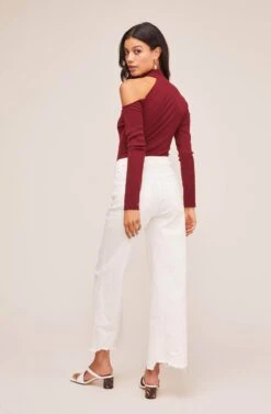 Junction Long Sleeve Bodysuit -Astr The Label Shop AT15790 WINE 3