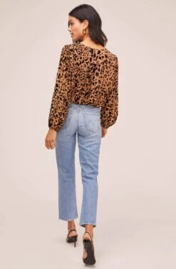 Lourdes Leopard Top -Astr The Label Shop AT15816 LEOPARD BURNOUT 4