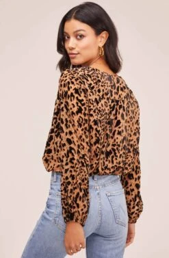 Lourdes Leopard Top -Astr The Label Shop AT15816 LEOPARD BURNOUT 5