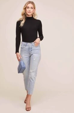 Leila Turtle Neck Sweater -Astr The Label Shop AT15921 BLACK 5