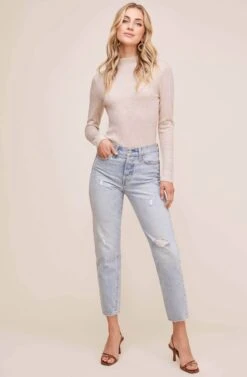 Leila Turtle Neck Sweater -Astr The Label Shop AT15921 MOCHA 1