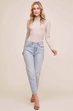 Leila Turtle Neck Sweater -Astr The Label Shop AT15921 MOCHA 2