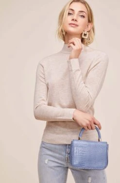 Leila Turtle Neck Sweater -Astr The Label Shop AT15921 MOCHA 6