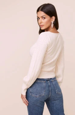 Square Neck Sweater -Astr The Label Shop AT15961 OATMEAL 7
