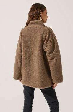 Oversized Teddy Coat -Astr The Label Shop AT16051 CAMEL 4
