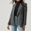 One Button Blazer 1 One Button Blazer -Astr The Label Shop AT16133 BLACK 2