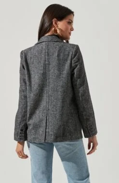 One Button Blazer -Astr The Label Shop AT16133 BLACK 4