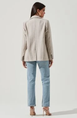 One Button Blazer -Astr The Label Shop AT16133 TAUPE 3