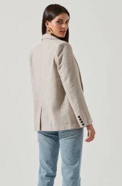 One Button Blazer -Astr The Label Shop AT16133 TAUPE 4