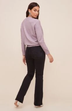 Pleated Wrap Sweater 28 Pleated Wrap Sweater -Astr The Label Shop AT16296 LILAC 5