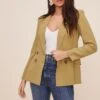 Fitted Pleat Blazer -Astr The Label Shop AT16425 VINTAGEGOLD CC 3
