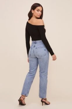 Kaia One Shoulder Bodysuit -Astr The Label Shop AT16630 BLACK 4