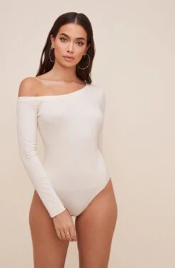 Kaia One Shoulder Bodysuit -Astr The Label Shop AT16630 ECRU 6