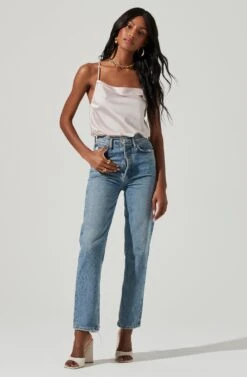 Drape Front Cami Bodysuit -Astr The Label Shop AT16694 CHAMPAGNE 1310