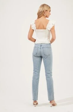 Ruched Button Front Top -Astr The Label Shop AT16724 IVORY 5